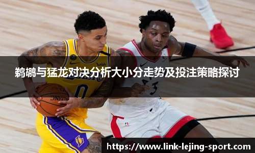鹈鹕与猛龙对决分析大小分走势及投注策略探讨